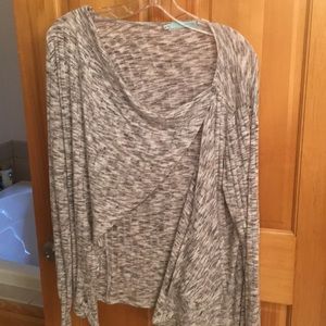 Drapey soft gray/white shirt from Maurice’s